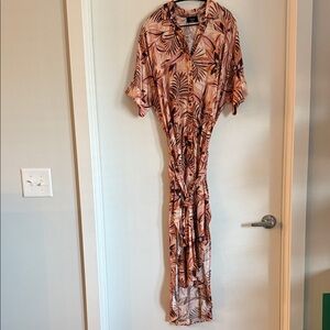 Vici Leaf Print Maxi Dress